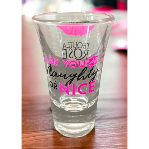 Tequila Rose Shot Glass Strawberry Cream Souvenir Naughty or Nice? - Picture 2 of 7